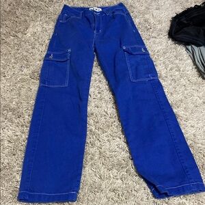 Blue Cargo Pants